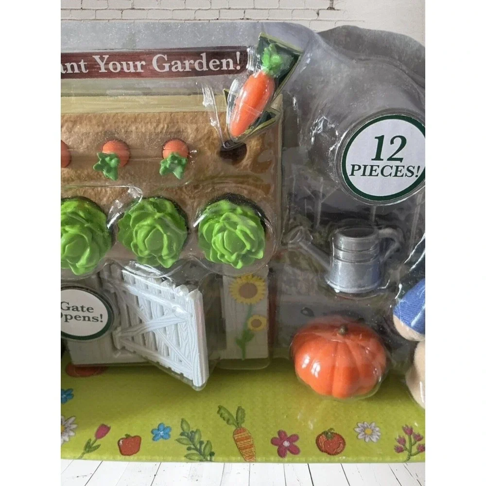 RareJust Play Peter Rabbit 12 pc Garden Set Calico Critters Sealed Easter Spring